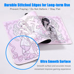 Anime Cute Angel Girls Mouse Pad Laptop Gaming Extended Desk Mat PC Kawaii Gamer Cabinet Mousepad XXL Keyboard Rug Pink Carpet