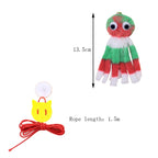 Fashion Hanging Sound Octopus Cat Toys to Relieve Boredom and Self-Exciting Plush Octopus Elastic Rope Teasing Cat Stick Pet Toy