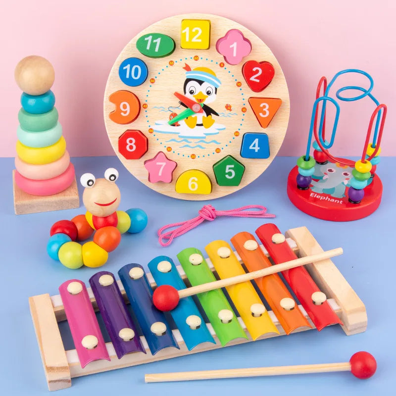 Montessori 3D Wooden Puzzle Educational Learning Toy for Kids