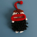 Funny Fruit Sausage Mouth Crochet Keychain Key Holder