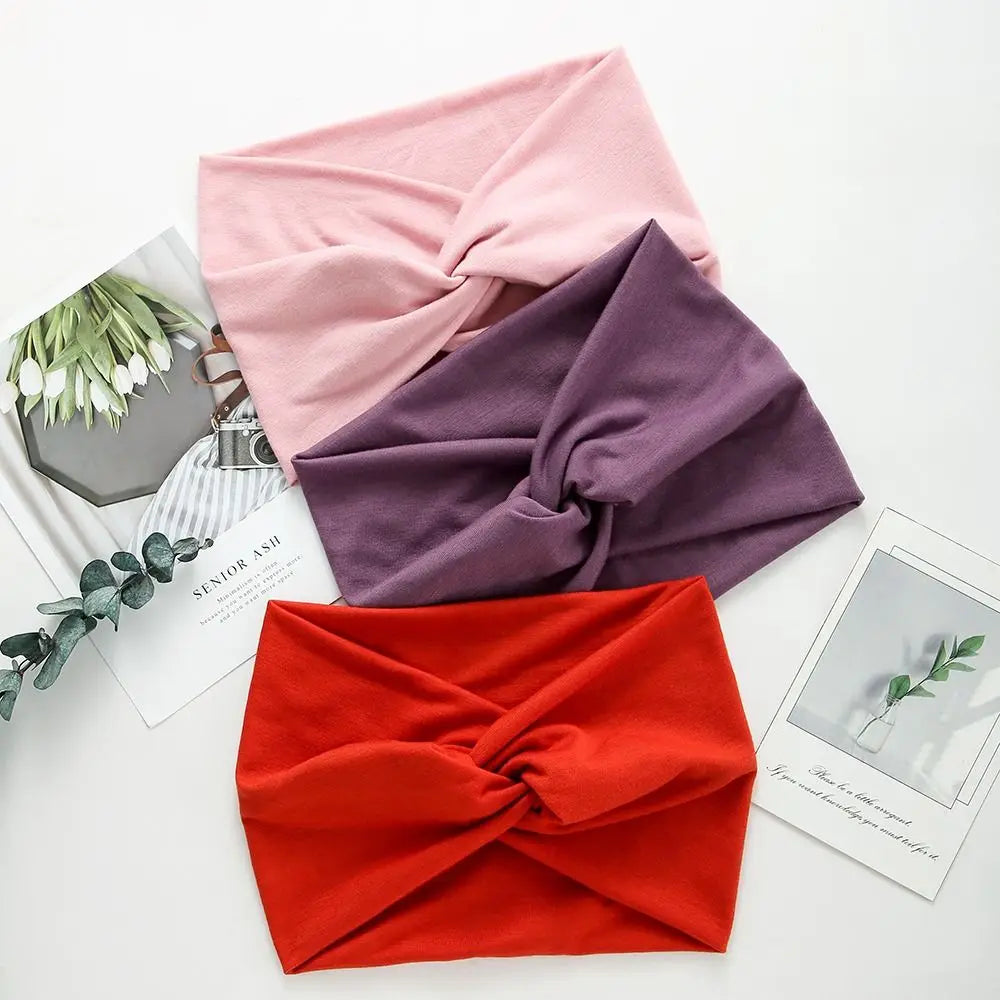 Twisted Extra Wide Turban Workout Headband for Women