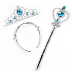 New Frozen Series Elsa Headband For Girls Snow Wig Braid Rhinestones Crown Hairband Birthday Party Princess DIY Hair Accessories