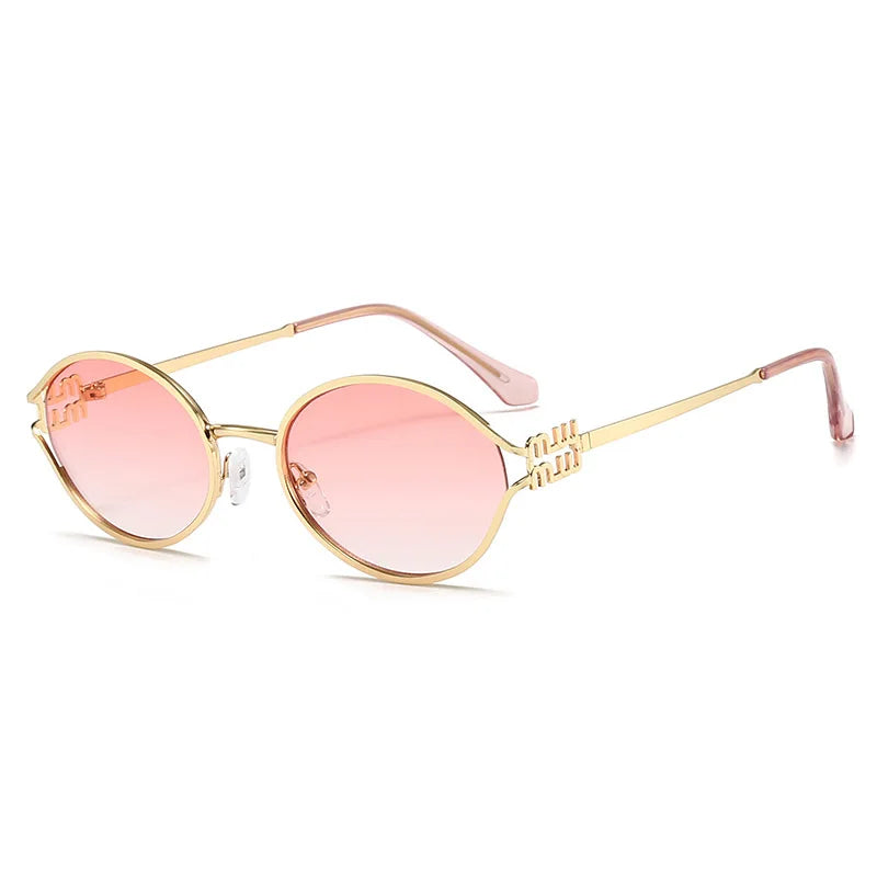 Retro Oval 90s Cat Eye UV400 Sunglasses for Women