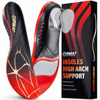 220+ Lbs Heavy Duty High Arch Support Insoles for Men Women Shock Absorbing Shoe Inserts for Flat Feet Standing All Day Insole