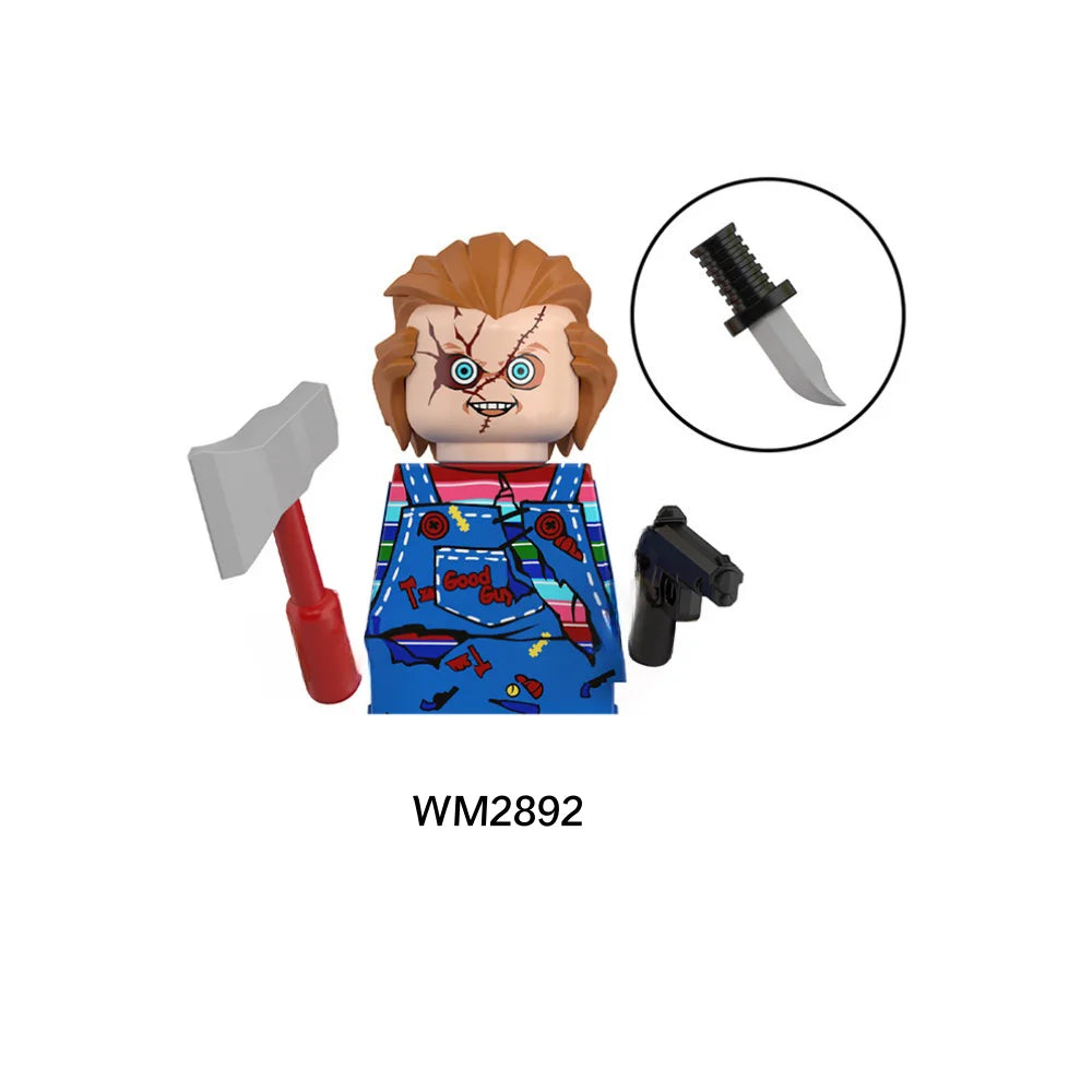 Horror Movie Serie Ash Sally Eerrifier Mini Action Figures Model Building Blocks Thrilling Ghosts Souls Doll Bricks Kit Toy Gift