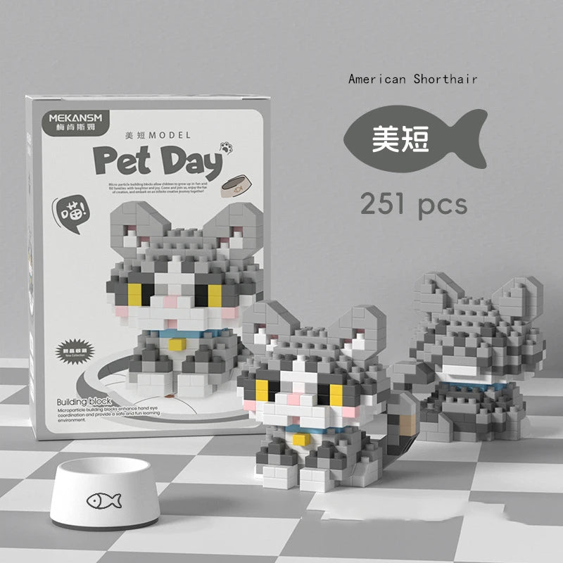 Mini Pet Animal Building Blocks – 18 Styles DIY Toy Set