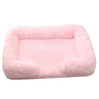 Dog Bed Dog Plush Pet Bed Winter Thickened Pad Dog Sleeping Bed Sofa Removable Pad Dog Small Large Dog Square Kennel