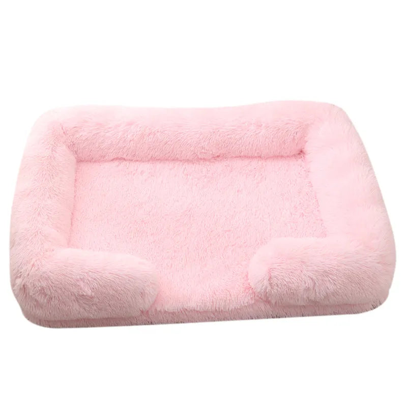 Dog Bed Dog Plush Pet Bed Winter Thickened Pad Dog Sleeping Bed Sofa Removable Pad Dog Small Large Dog Square Kennel