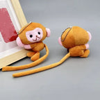Long Tailed Monkey Plush Keychain Cute Bag Charm