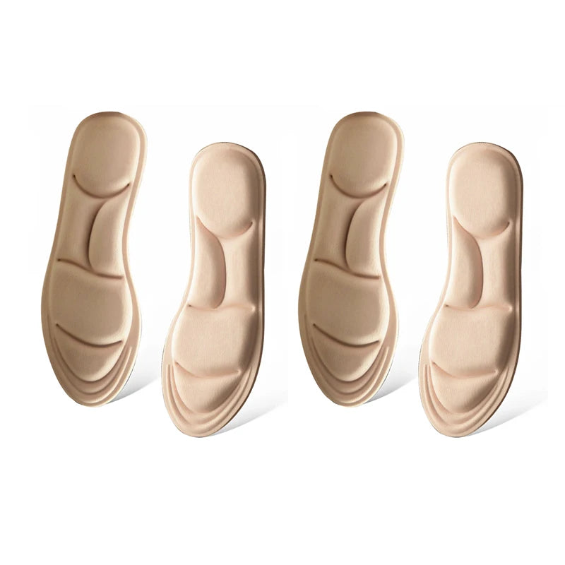 1/2/4/16Pairs 5D Massage Memory Foam Insoles For Shoes Sole Breathable Cushion Sport Running Insoles For Feet Orthopedic Insoles
