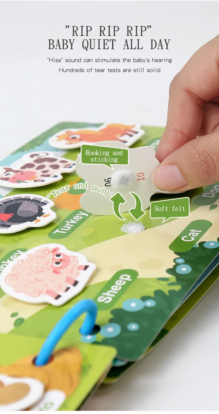 Montessori Busy Book for Kids Interactive Learning Activity Book