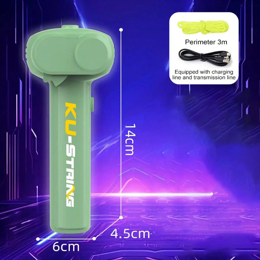 Auto Retract Web String Launcher Wrist Rope Shooter Glowing Light Cosplay Battle Toy
