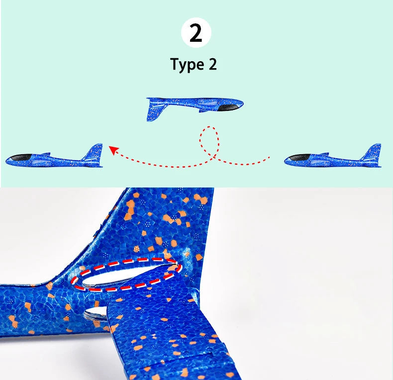 48cm EPP Foam Aircraft Toy – Hand Throwing Stunt Glider Plane
