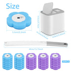 18/36Pcs Disposable Toilet Brush Wall Mounted Toilet Brush with Replacement Head Cleaning Set Home Bathroom WC Accessories