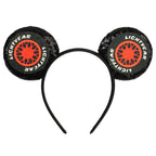 Disney Anime Cars Ears Headbands Women Sequins Bow Hairband Girls Pixar 95 Lightning McQueen Hair Accessories Kids Headwear Gift