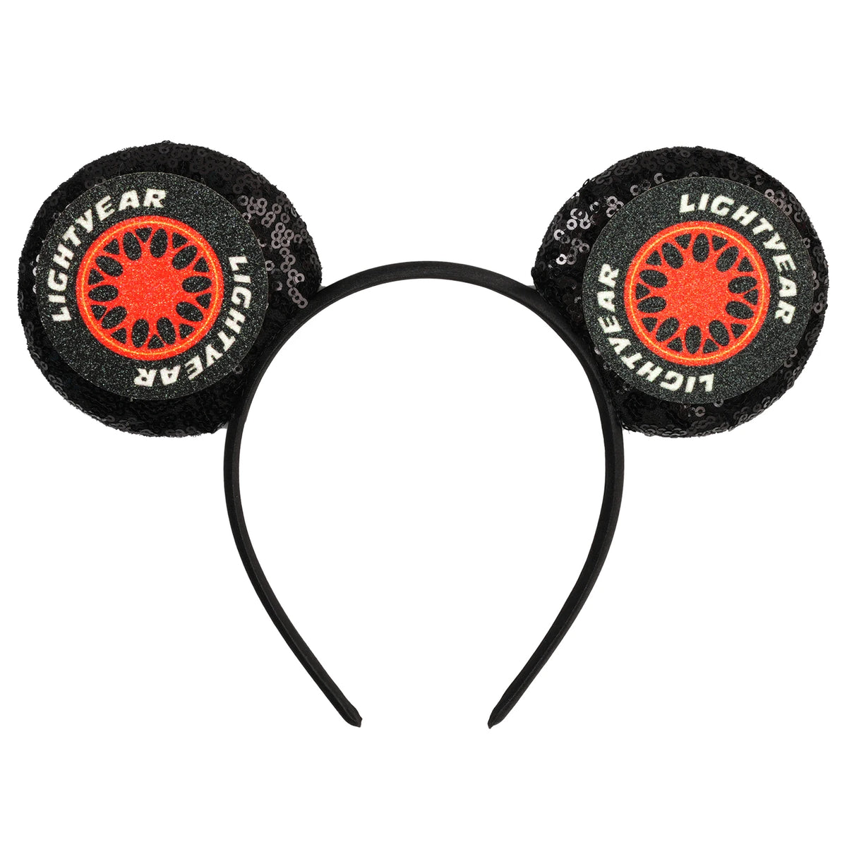 Disney Anime Cars Ears Headbands Women Sequins Bow Hairband Girls Pixar 95 Lightning McQueen Hair Accessories Kids Headwear Gift