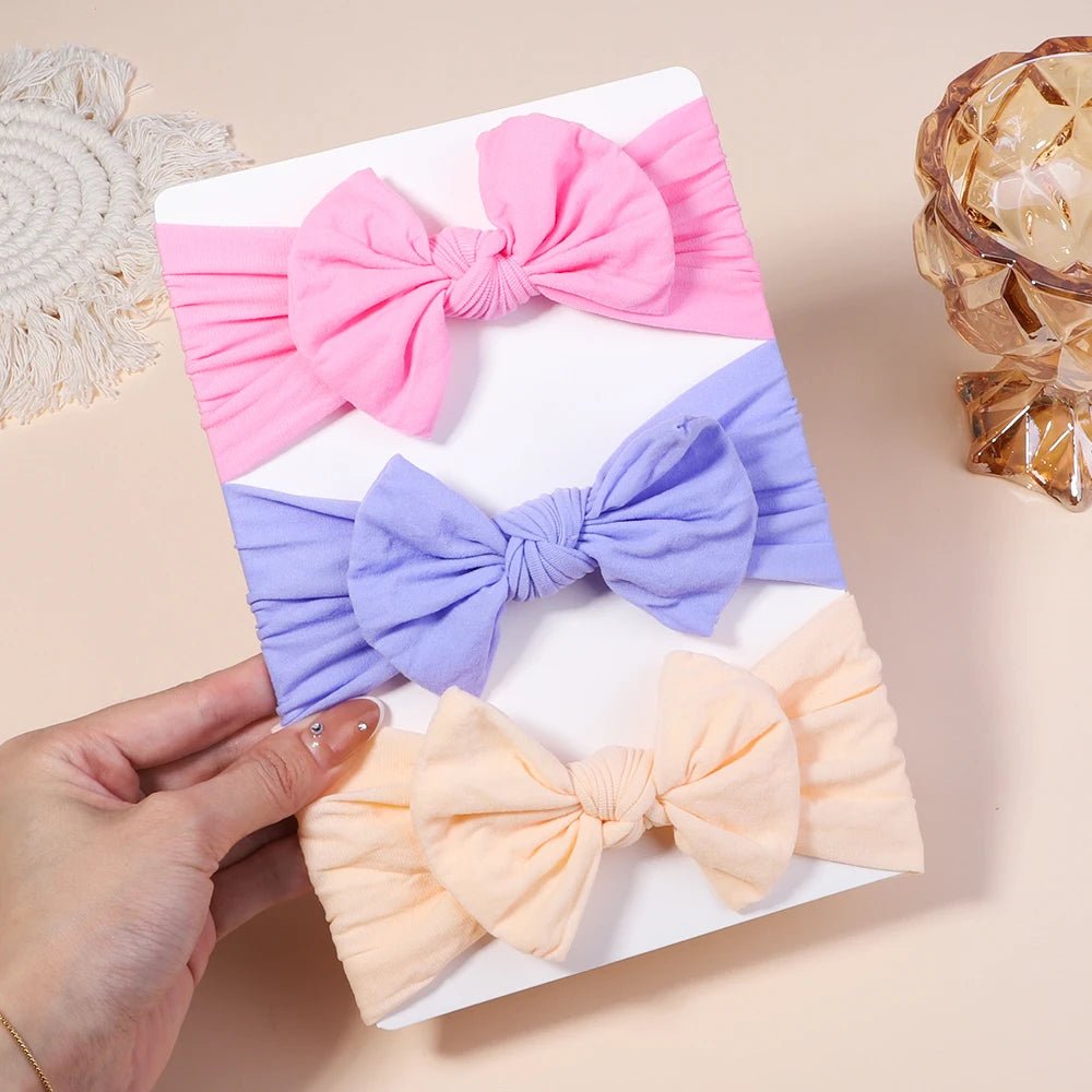 3PCS Cable Knit Elastic Baby Girl Headbands Set