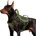 Adjustable No-Pull Tactical Dog Harness with Handle for Large Dogs - Reflective  Vest for Labrador Retriever, Siberian H