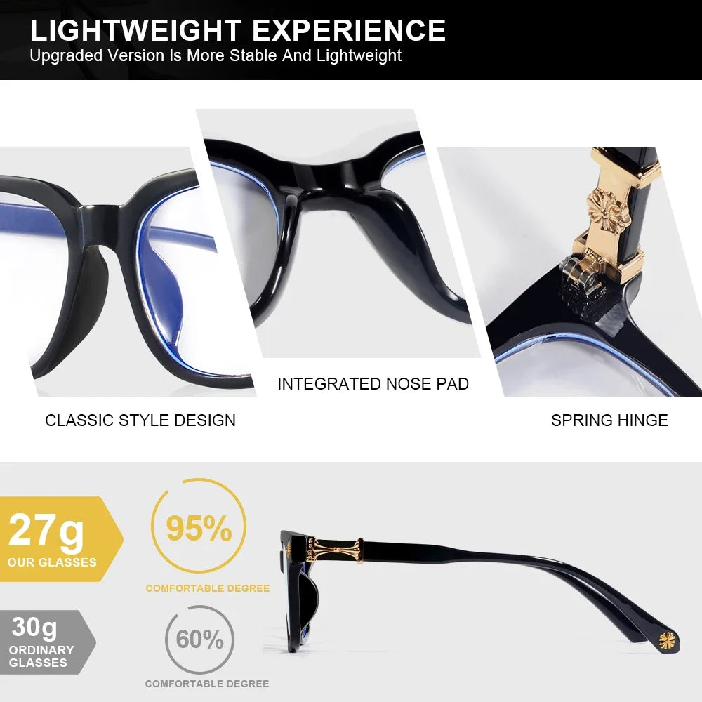 Classic Square Anti Blue Light Glasses for Men & Women