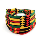 Boho Print Wide Knot Elastic Headband for Women