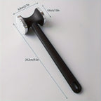 Heavy Duty Stainless Steel Meat Tenderizer Hammer – Rubber Grip Steak Mallet Tool