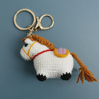 Funny Zebra Crochet Keychain Sheep Animal Bag Charm