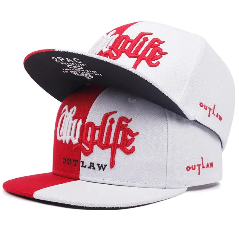 Thug Life Embroidery Snapback Baseball Cap for Streetwear Style