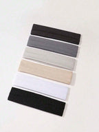 6-Pack Sports Sweatband Headbands – Solid Color & Leopard Print