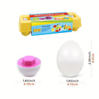 Color & Shape Matching Egg Toy Set – Montessori Learning Puzzle