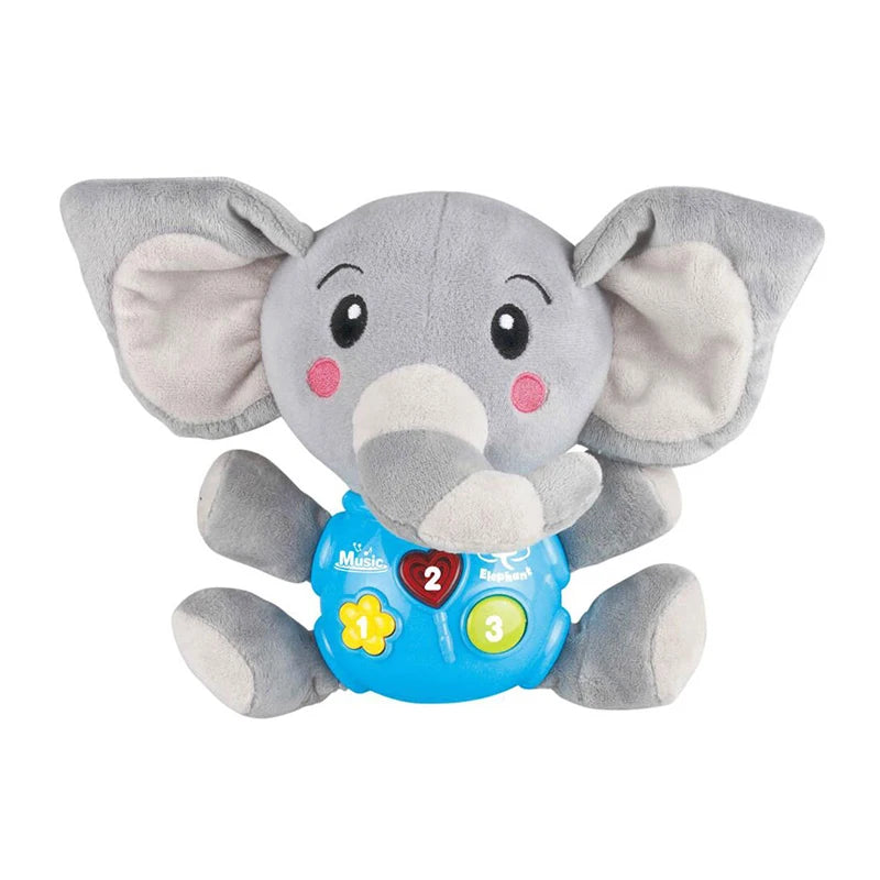 Family Enlightenment Toy Baby Coax Artifact Animal Doll Doll with Electric Sound and Light Music Baby Comfort Plush Toy
