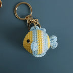 Funny Shrimp Crochet Keychain Cute Ocean Bag Charm