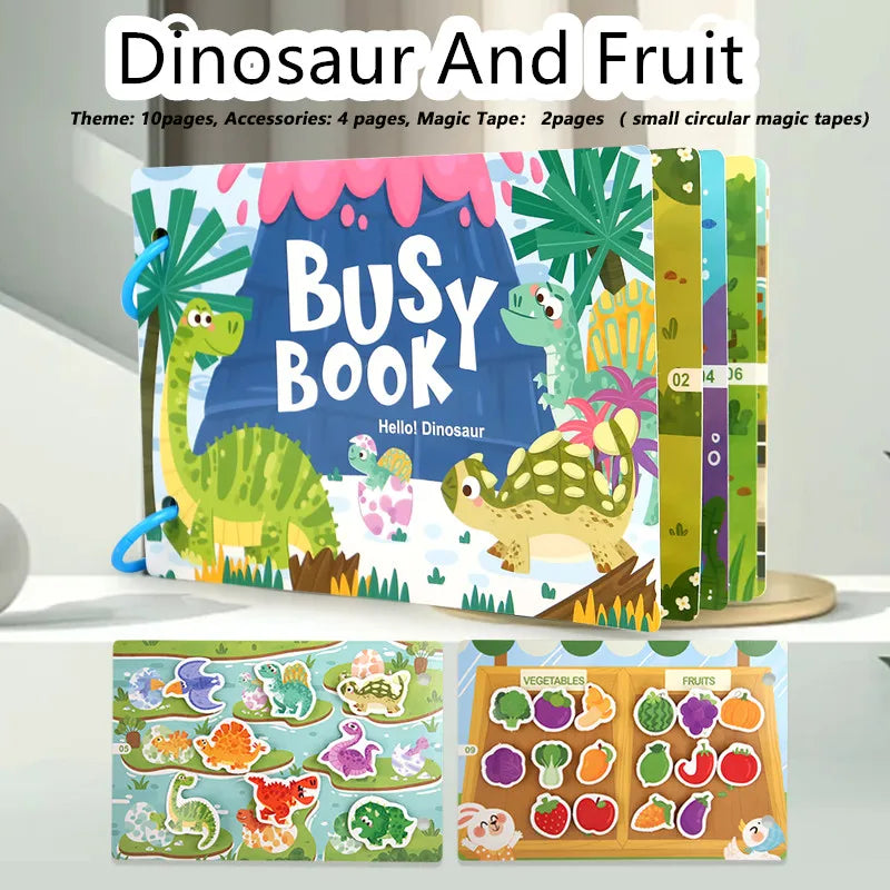 Montessori Busy Book for Kids Interactive Learning Activity Book