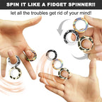 3pcs Finger Magnetic Rings Colorful Fidget Toy Set Adult Magnets Spinner Rings for Relieve Stress Anxiety Relief Therapy