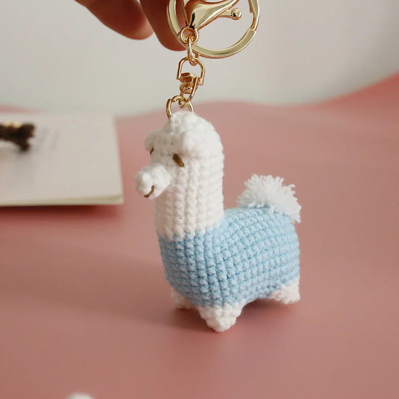 Funny Zebra Crochet Keychain Sheep Animal Bag Charm