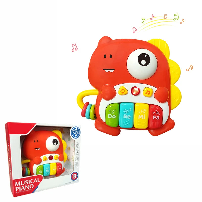 Kids Cartoon Piano Keyboard with Animal Sounds & Flashing Lights