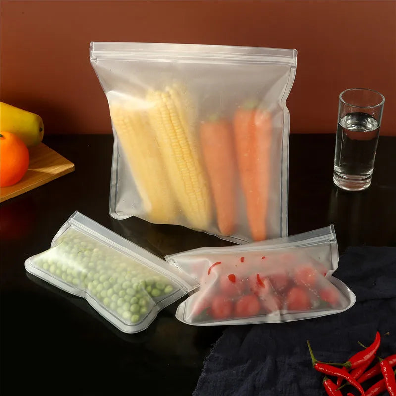 Reusable Silicone Food Storage Bags – Leakproof Freezer Storage Set