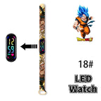 Bandai Dragon Ball Z Fashion Cartoon Action Printing Anime LED Type Watches Kids Watch Birthday Gifts Toys