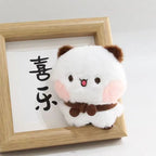 Bubu & Yier Panda Plush Keychain Cute Couple Bag Charm