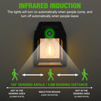 Solar-Powered Waterproof Outdoor Wall Light with Motion Sensor Tungsten Filament Garden Yard Decoration LED Lamp 3 Modes 1-4Pcs