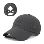 Women's Quick Dry Mesh Ponytail Baseball Cap for Outdoor Style