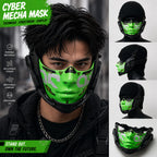 5 Color Cyberpunk Half Face Mask Mecha Style Halloween Cosplay Mask Adjustable Strap Breathable Comfort Party Costume Face Cover