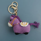Funny Zebra Crochet Keychain Sheep Animal Bag Charm