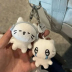 Cute Headphone Cat Plush Keychain Bag Charm for Girls and Kids