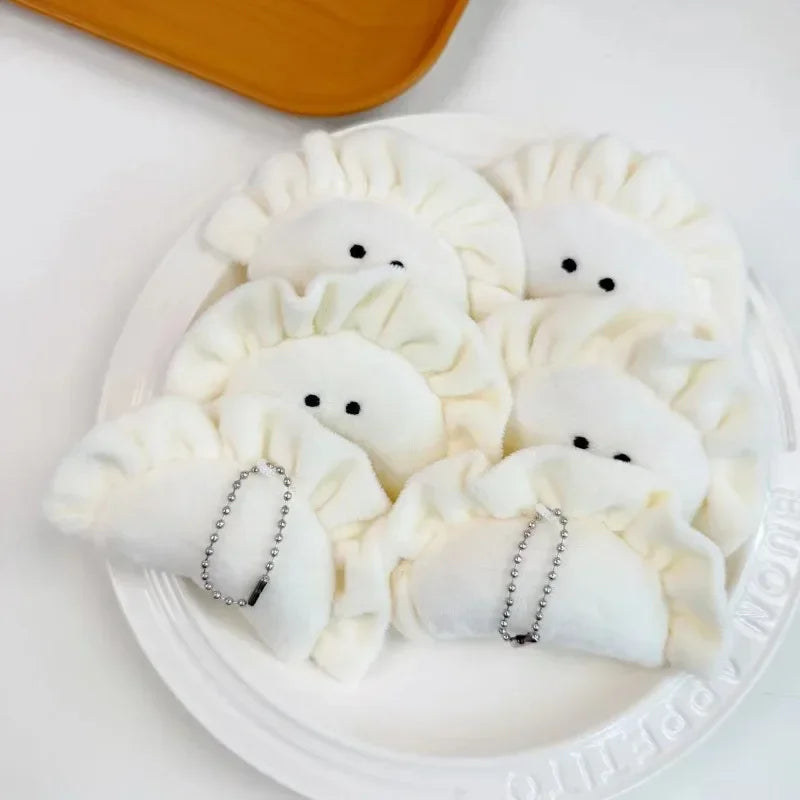 Soft Plush Dumpling Keychain Cute Food Bag Charm