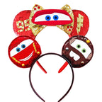 Mouse Ears Sequin Bow Cosplay Headband for Women & Adults