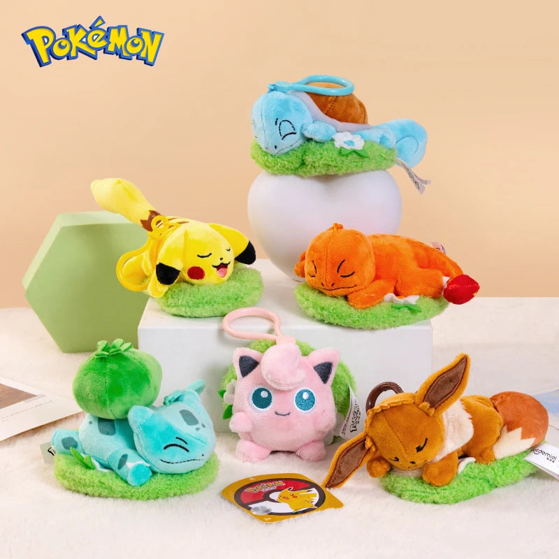 Cute Pokémon Plush Keychain Cartoon Bag Charm Set