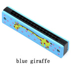Wooden Harmonica Musical Instrument Toy for Early Learning Kids