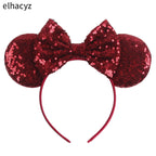 Embroidered Sequin Ears Bow Headband for Women & Girls