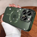 Magnetic Plating Camera Lens Protection Case For iPhone 17 16 15 14 13 12 11 18 Pro Max Case for Magsafe Wireless Charge Cover