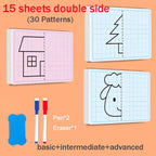 Kids Grid Symmetry Drawing Book – Fine Motor & Writing Training Toy